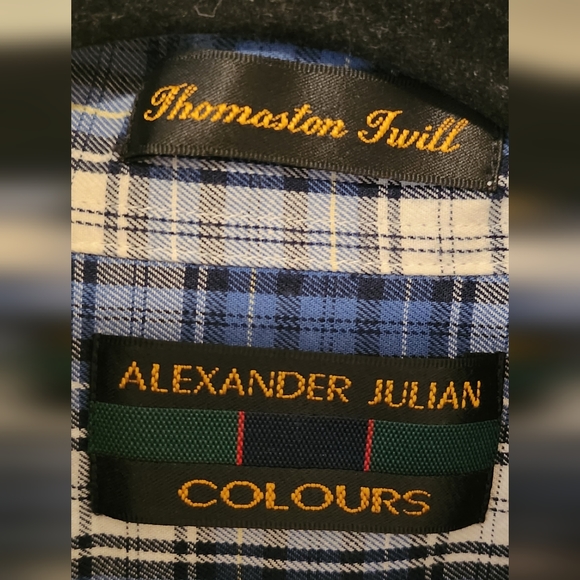 Alexander Julian Men's Thomaston Twill Long Sleeve Button Down Shirt Size M - Picture 3 of 6